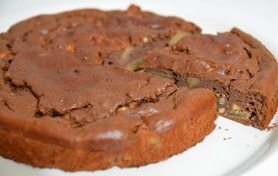 Torta al cioccolato e pere senza uova